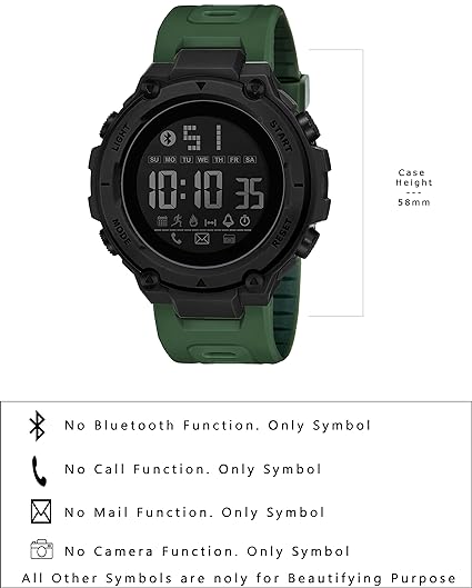 Military Men's Digital Sports Watch For Men Boys Waterproof with LED Back light Digital Watch for Men