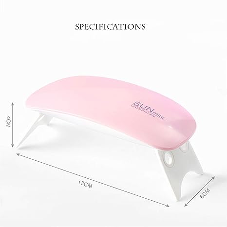 SUNmini 6W LED UV Nail Dryer Lamp – Portable USB Gel Polish Curing Light for Manicure and Pedicure