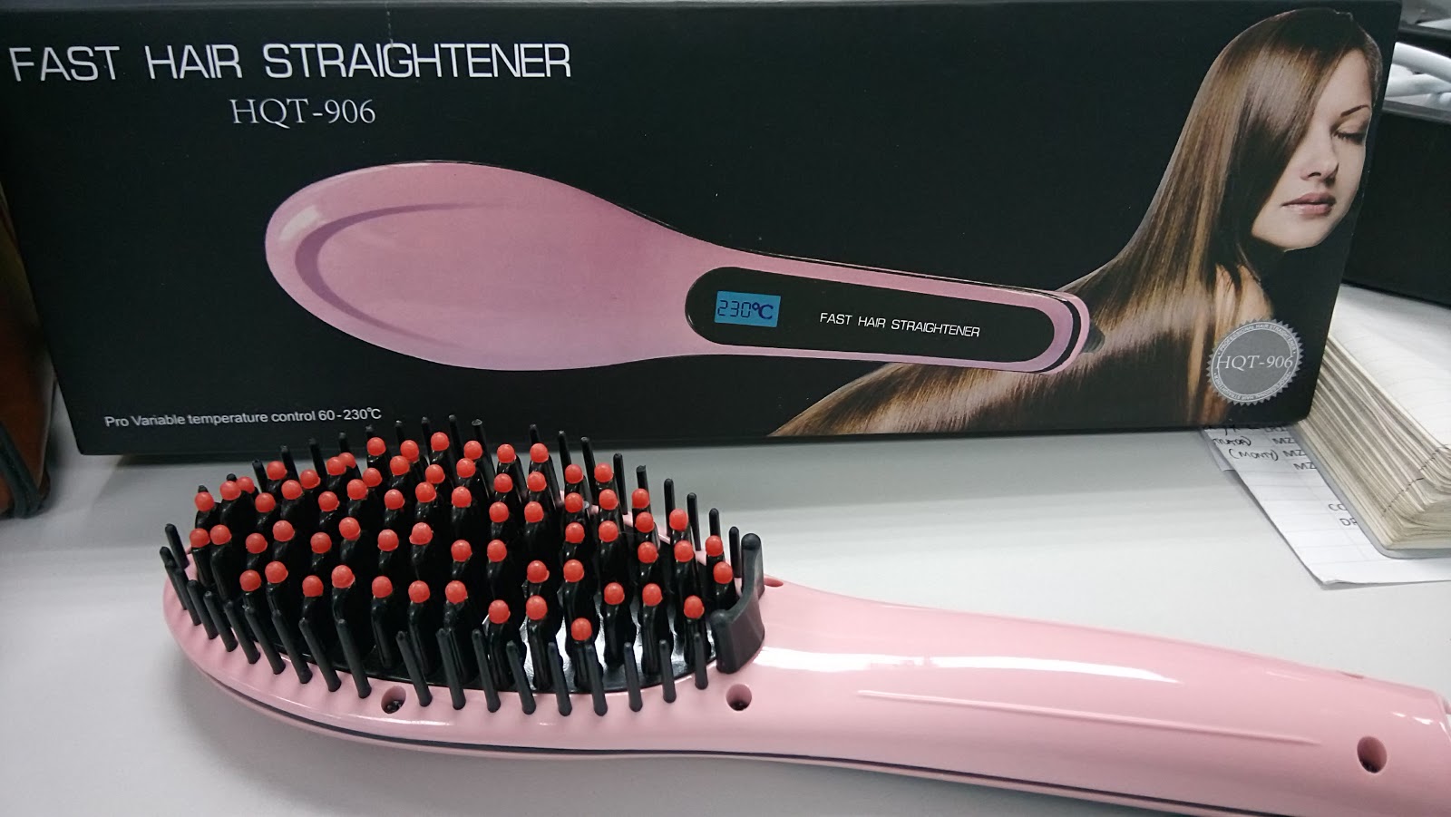 fast hair straightener brush hqt 906