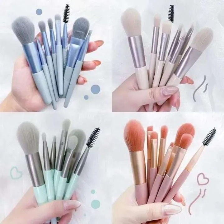 8Pcs Mini Size Makeup Brushes Pcs Mini Travel Portable Soft Makeup Brushes Set Eye Shadow Foundation Powder Eyelash Lip Concealer Blush Make Up Brush Set