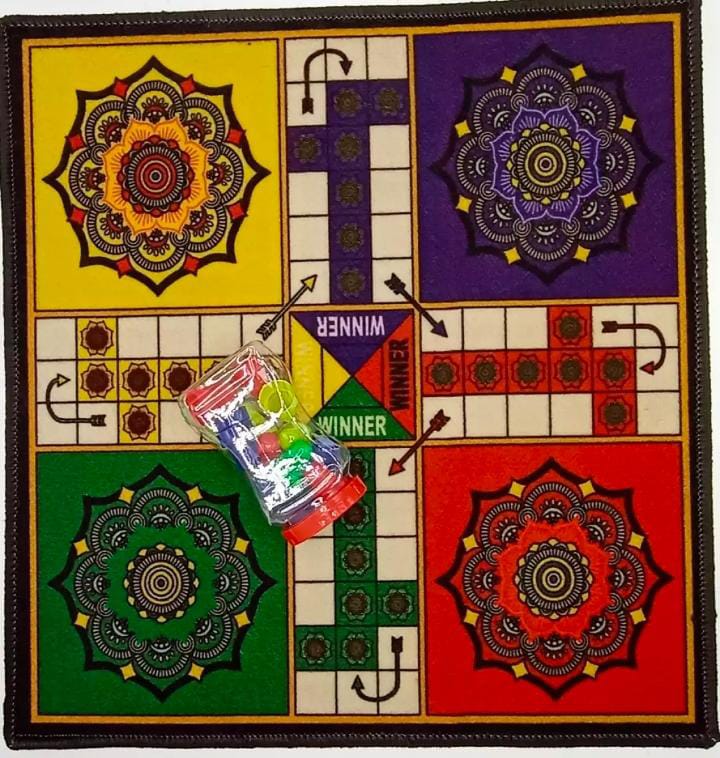 Ludo Matt Carpet Rug Large Size Ft Fold able and Washable ludo