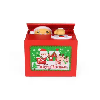 Steal Money Santa Claus Electronic Piggy Bank Coin Grabing Eating