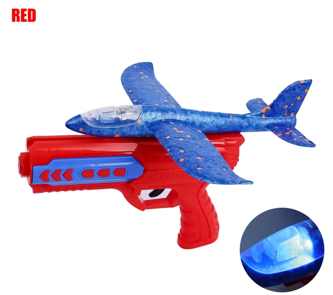 Air Battle AirPlane Glider Eva Soft Aircraft Flying Outdoor Toy 2 in 1 Hand Throw Lighting Up Flying Glider Plane Toys Foam Airplane Model LED Flash Game Toys For Children / Launcher Toys, Light Foam Flying Plane, Large Throwing Toy Model Airplane free dc