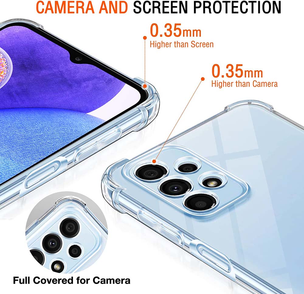 Samsung A33 5G Soft Silicone TPU Transparent Back Cover With Camera Protection