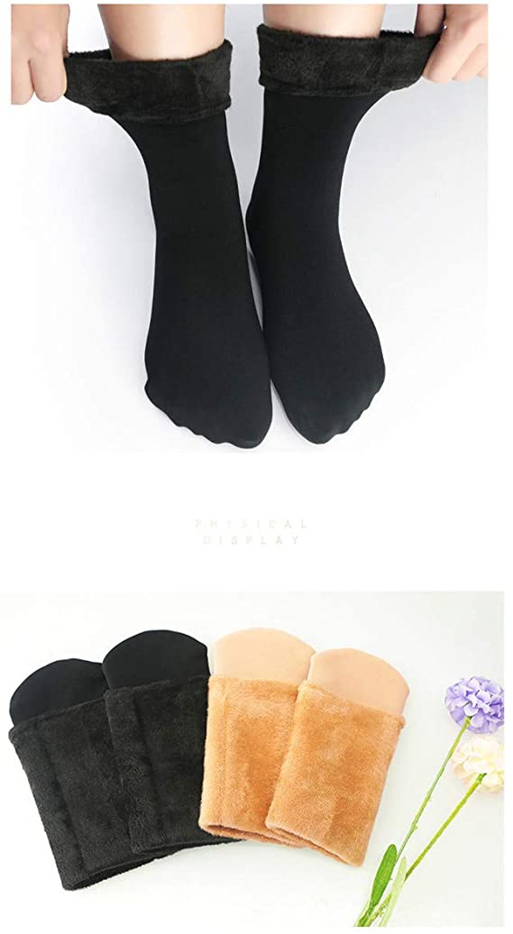 Ladies Wool Socks for Winter - Thermal, Soft Velvet Boots, Warm and Comfortable