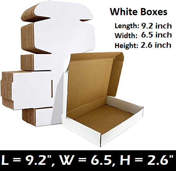 Shipping Boxes Size 9.2 * 6.5 * 2.6 Inch Bundle of 10 & 20 Box