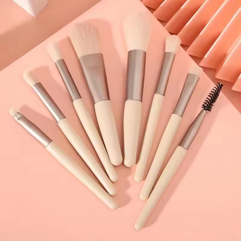 8 Pcs High Quality Mini Makeup Brush Set Cosmetics Professional Face Powder Soft Brushes Eye Shadow Foundation Powder Eyelash Lip Concealer Blush Makeup Brushes Set Kit