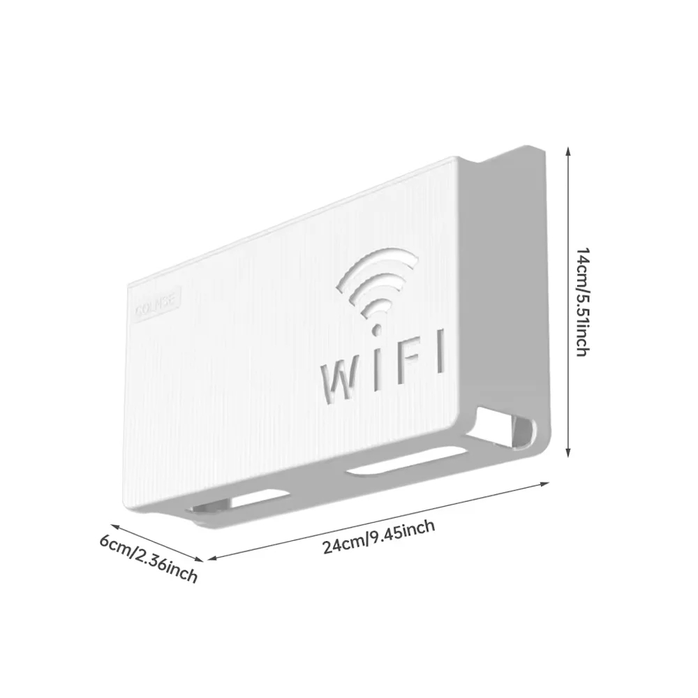 1pc Wall Mounted Wireless Wifi Router Shelf ABS Storage Box Router Shelf Cable Power Supply Holder Organizer Box for Living Room