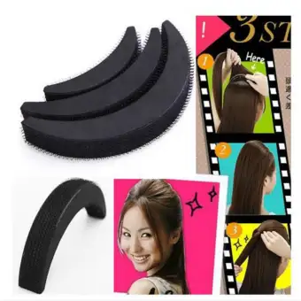 3pcs Set Black Diy Hair Bump Volume Beehive Hair Bump Hair Pad