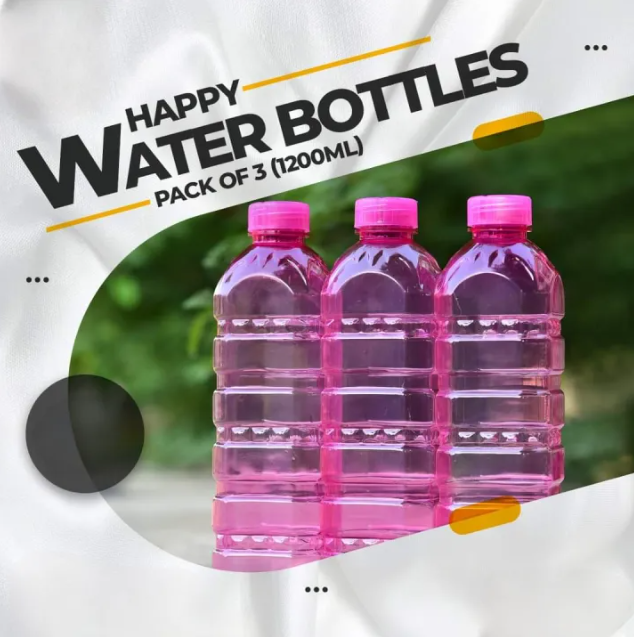 Fridge Water Bottle - Pack of 6 And 3 (1.3L Capacity)