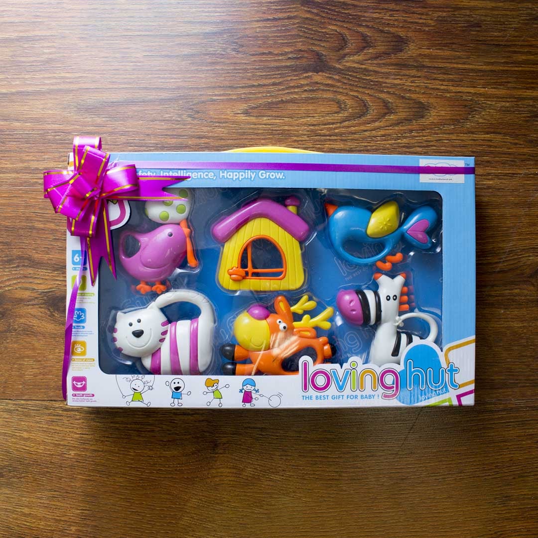 Loving Hut 6 Pieces Rattle Set for New Born Babies