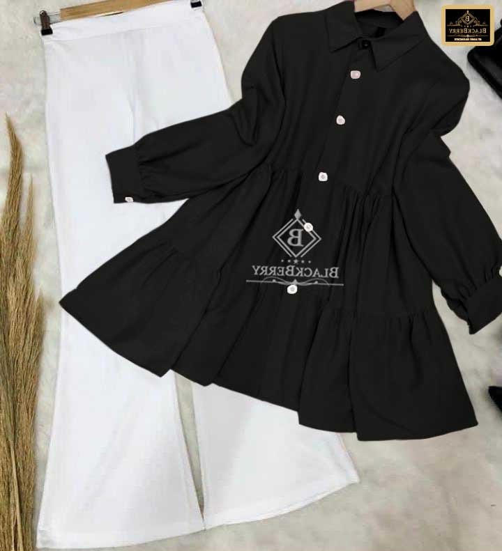 Summer Collection|2 PC Stitched Stylish(Shirt & Trouser) |Top with Plazo|Linen Dress for Girls & Women By Dealistaan