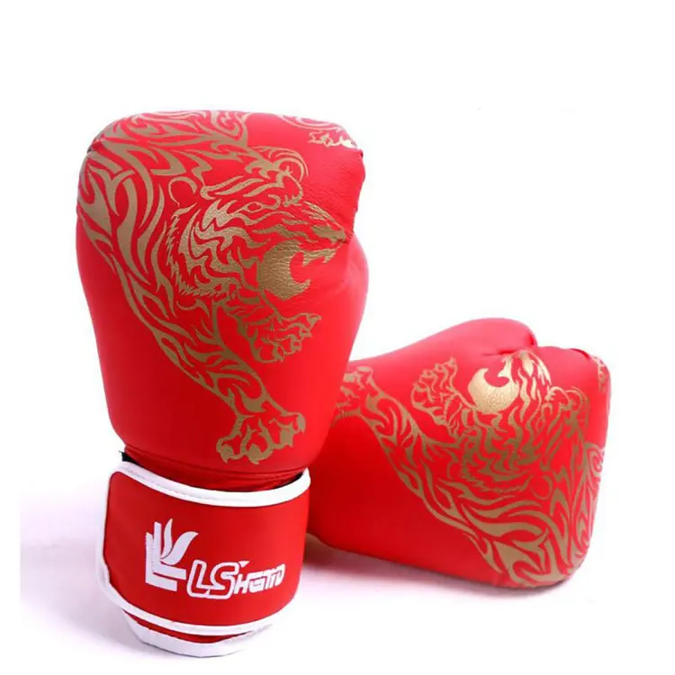 Red Flame Hutu Boxing Gloves For Adults And Children Cartoon Sanshou Gloves