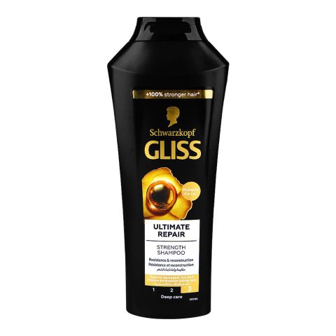 Gliss Ultimate Repair Strength Shampoo, For Dry & Damaged Hair | Hair Cleansing Care | 400ml
