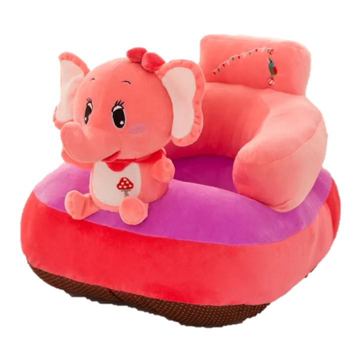 Baby Padded Sofa Booster Seat Cartoon Character Stuffed Toy Learning to Sit