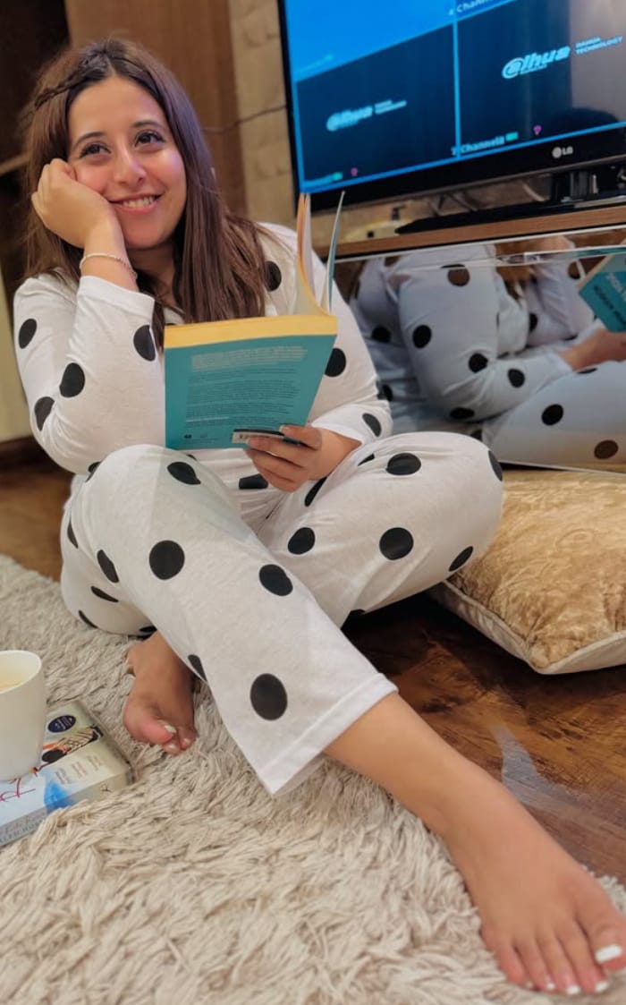 Full & Half SLeeves Women's White & Black Polka Dot Nightwear Set – Soft Cotton Pajamas – Stylish Sleepwear for Summer & All Seasons causl T-shirt Pajama nightwear sleep dress girls dress nighty night suit top tank tee pajama trouser 2 piece suit premium