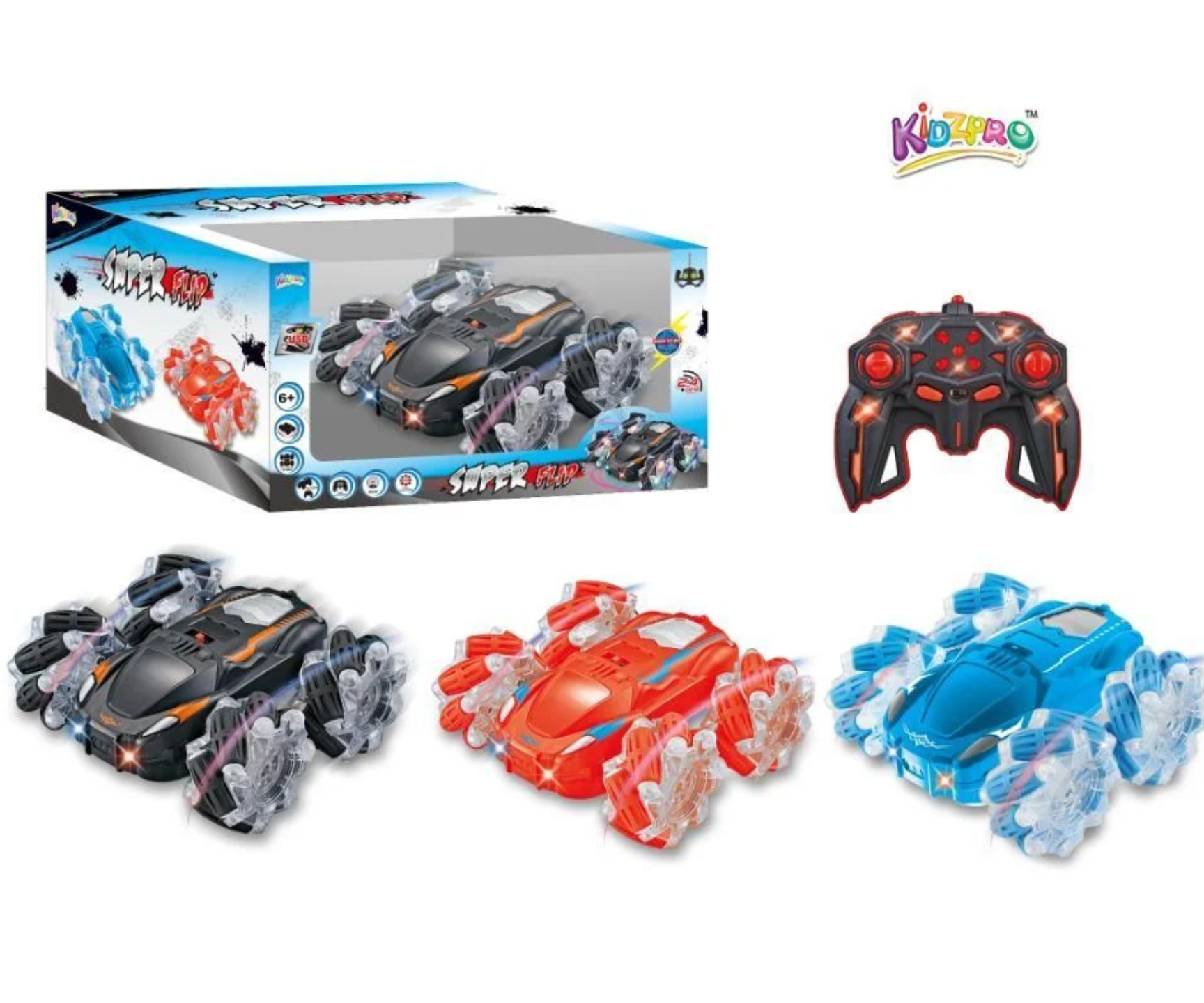 DOUBLE SIDE STUNT ROLL DRIFT RC CAR, ro Remote Control Car Spinning Wheels, With Lights best for gifts KIds