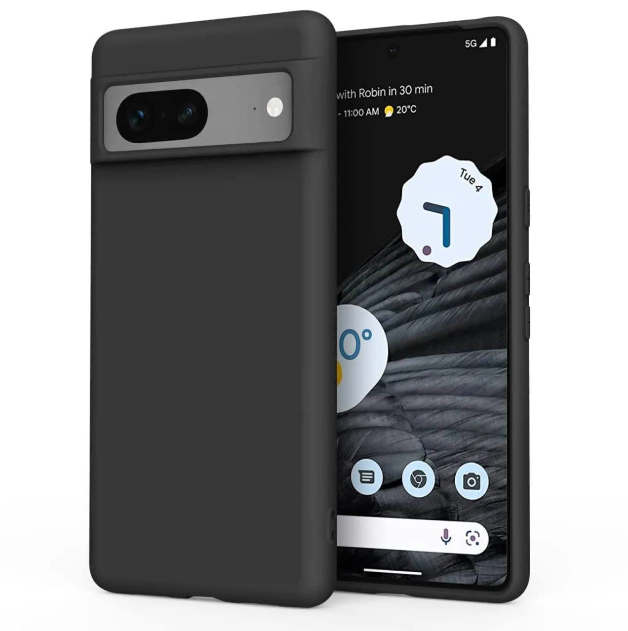 Google pixel 7 pro / 7 / 7A Black Cover Carbon fibre high quality Silicone Cover Black Case for Google pixel 7