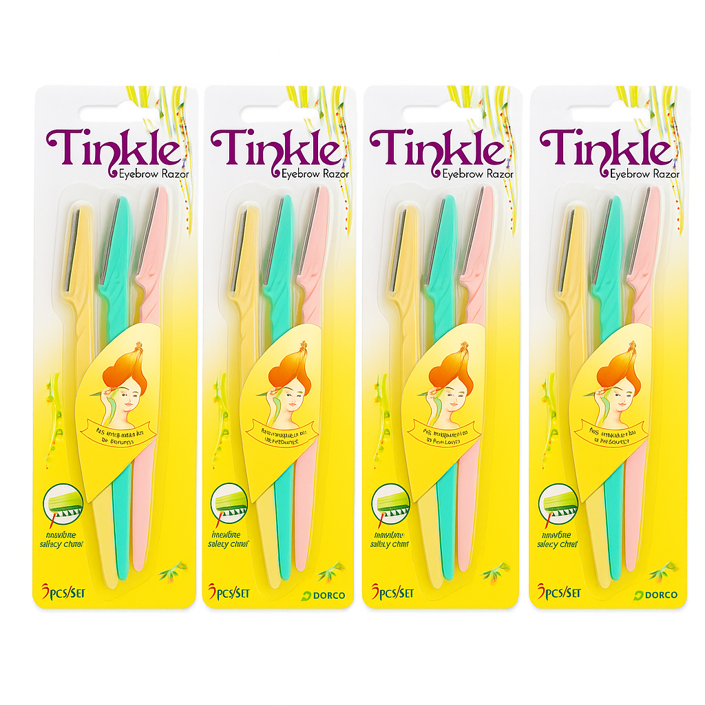Pack Of 12 - Tinkle Eyebrow Razor Easily Remove Hair For Women