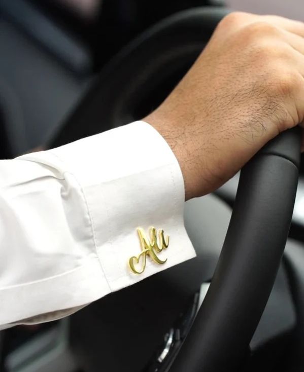 Customized Stylish style Cufflinks - Personalized Studs For Men