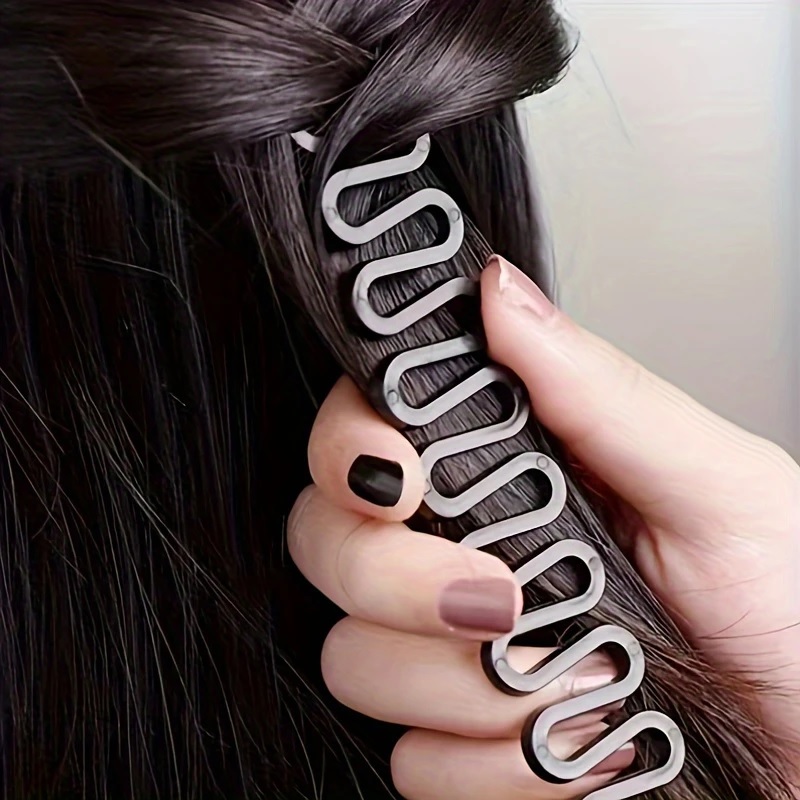 6PCS Hair Braiding & Ponytail Styling Tool Set – Zig Zag Ponytail Makers, DIY Hair Braids Tools, Professional Hair Styling Accessories for Women & Girls