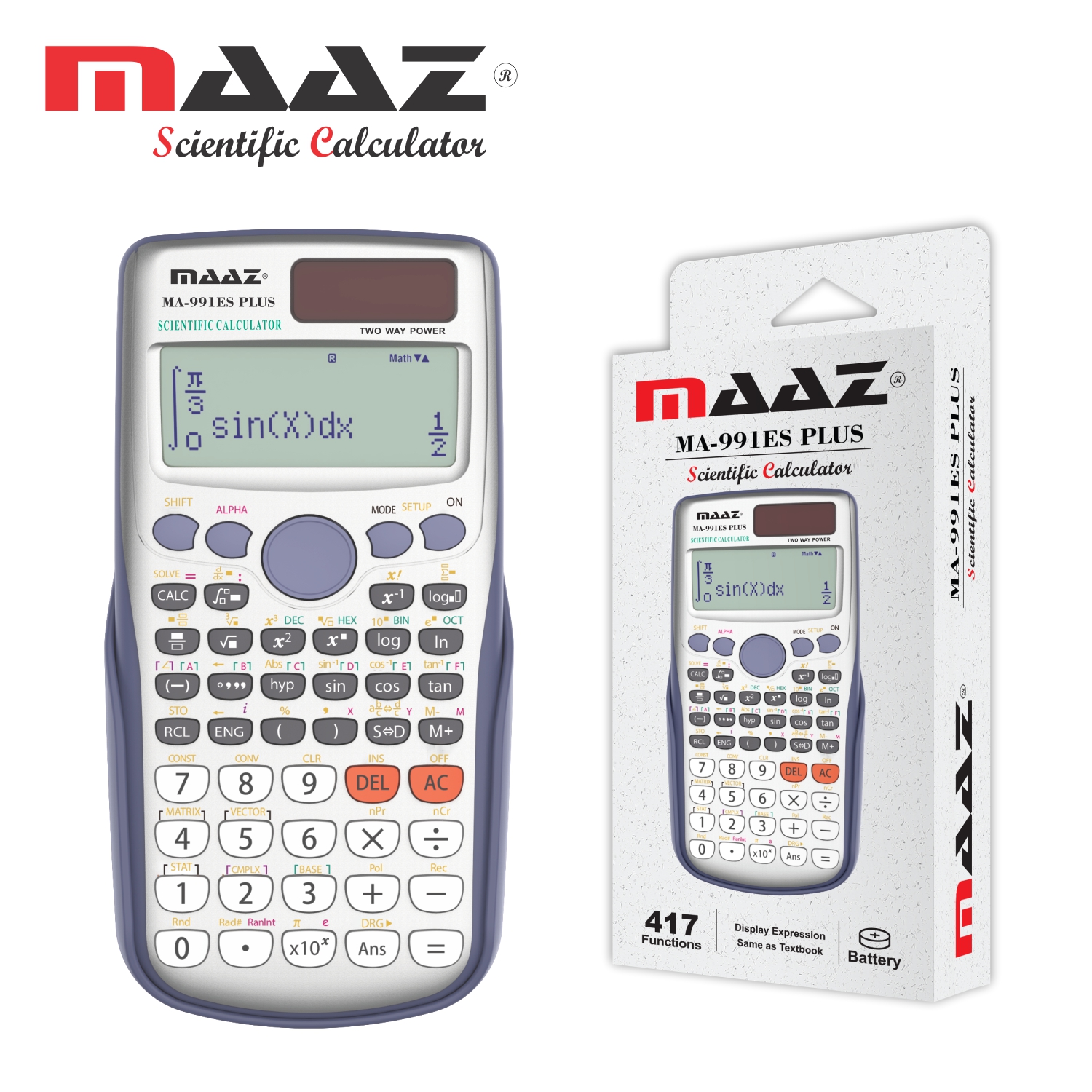 MAAZ Scientific Calculator MA-82MS 240 Functions and New Multi Color ...