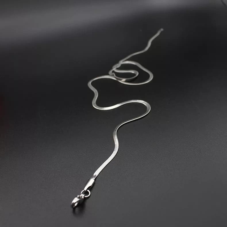 Silver Stainless Steel snake chain for men and women Italian Thin Cuban Chain For Men/Boys Neck