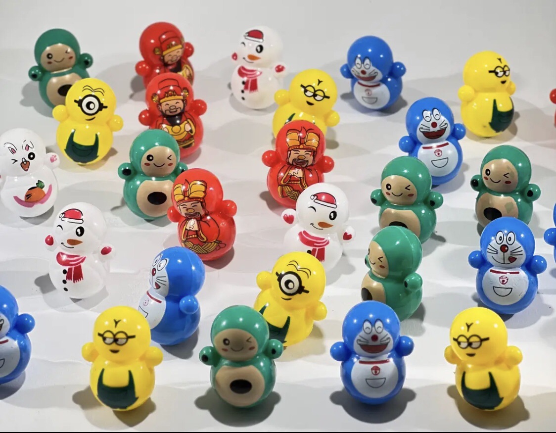 Funny Chunnu Munnu Mini Cartoon Figures – Wobbly Roly Poly Doll Set – Fun Play for Kids, No Battery, Safe & Durable Plastic, Cute & Adorable Designs, Lightweight & Easy to Carry, Best Gift for Boys & Girls, Fun Collectible Set, Multiple Vibrant Colors