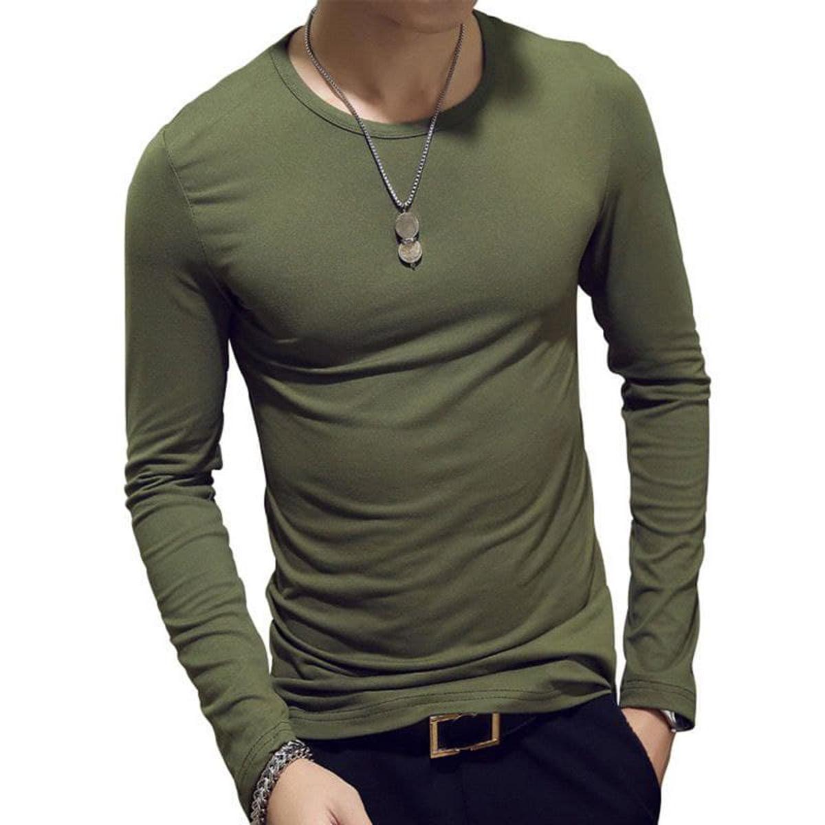 Long Sleeves Plain Multicolour Tshirts For Men