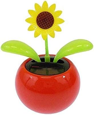 1PC MOVING DANCING SWING FLIP FLAP SOLAR TOY POWER SUNFLOWER APPLE CAR GADGETS GIFT HOME TOYS