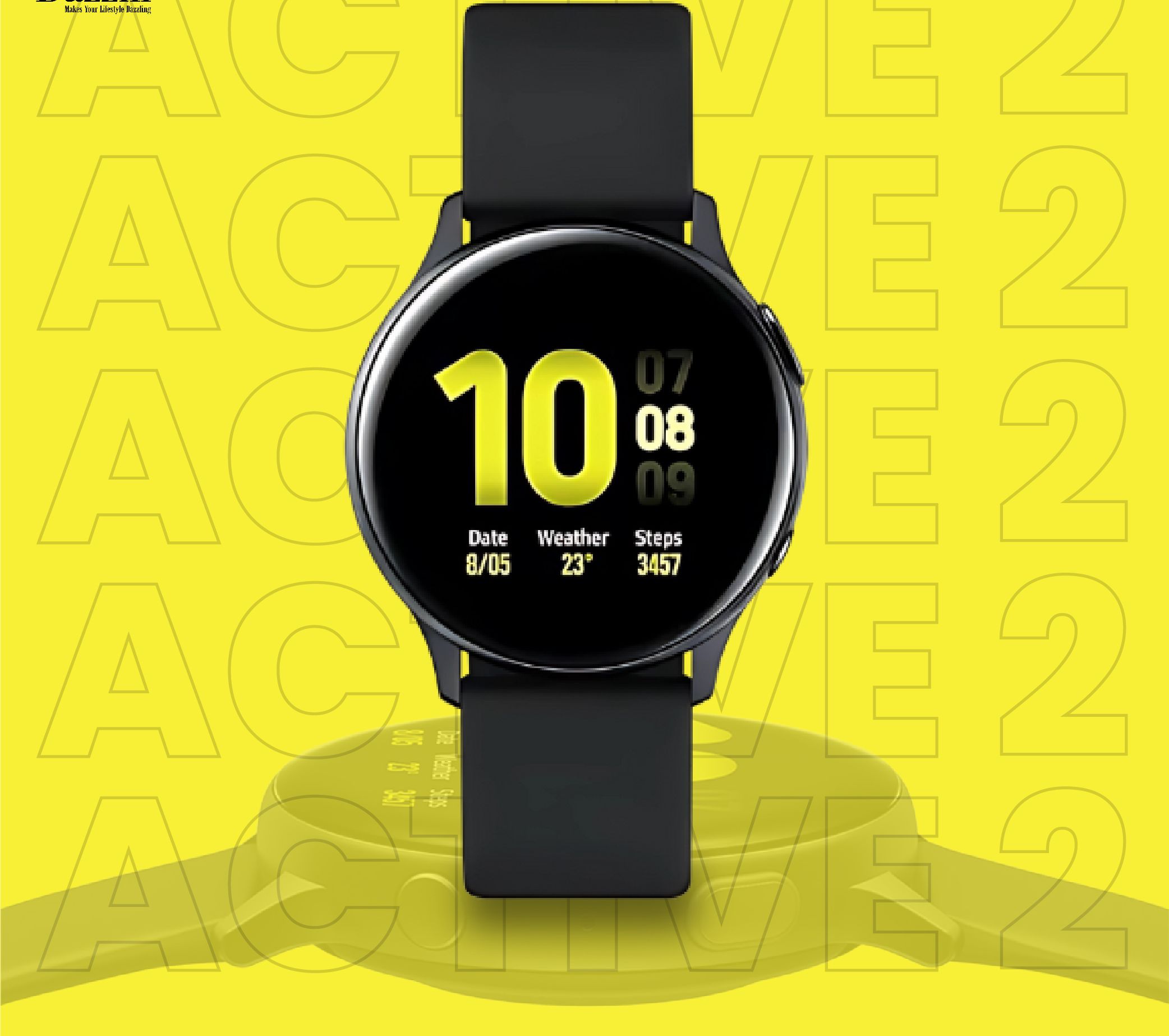 Shoporia Active 2 Smart Watch With Round Dial - Activity & Fitness Tracker Smart Watch For Boys  with Smart Notifications - Weather Info And Step Counter Smartwatches - Modern Sports Design Smart Watch For Girls With Multiple Features