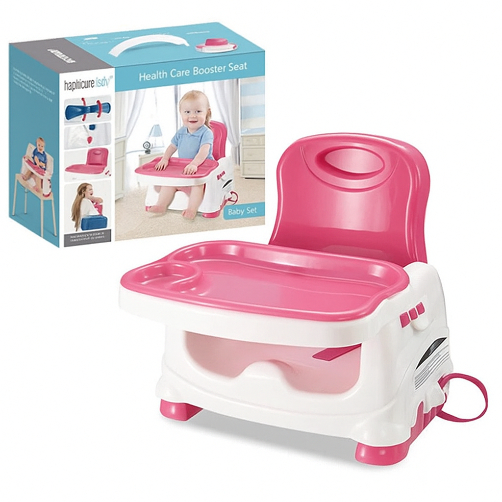 2-in-1 Baby Dining Chair, Baby High Chair, Portable Feeding Chair for Kids – Foldable Booster Seat with Tray, Comfortable & Adjustable Baby Seater with 3-Point Safety Harness, Dinning Table Chair for Toddlers