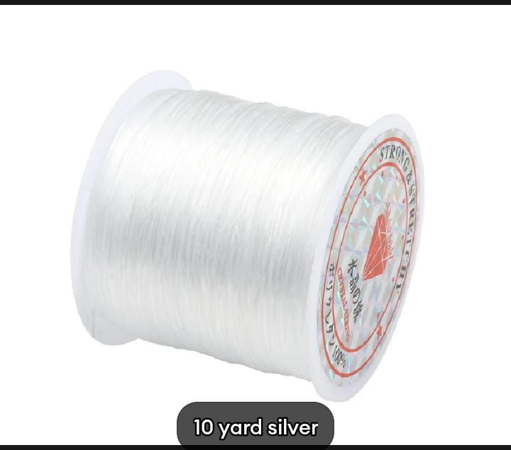 10 Yards White Stretchy Elastic Crystal String Cord – 0.5mm Beading Wire for Jewelry Making & Bracelets