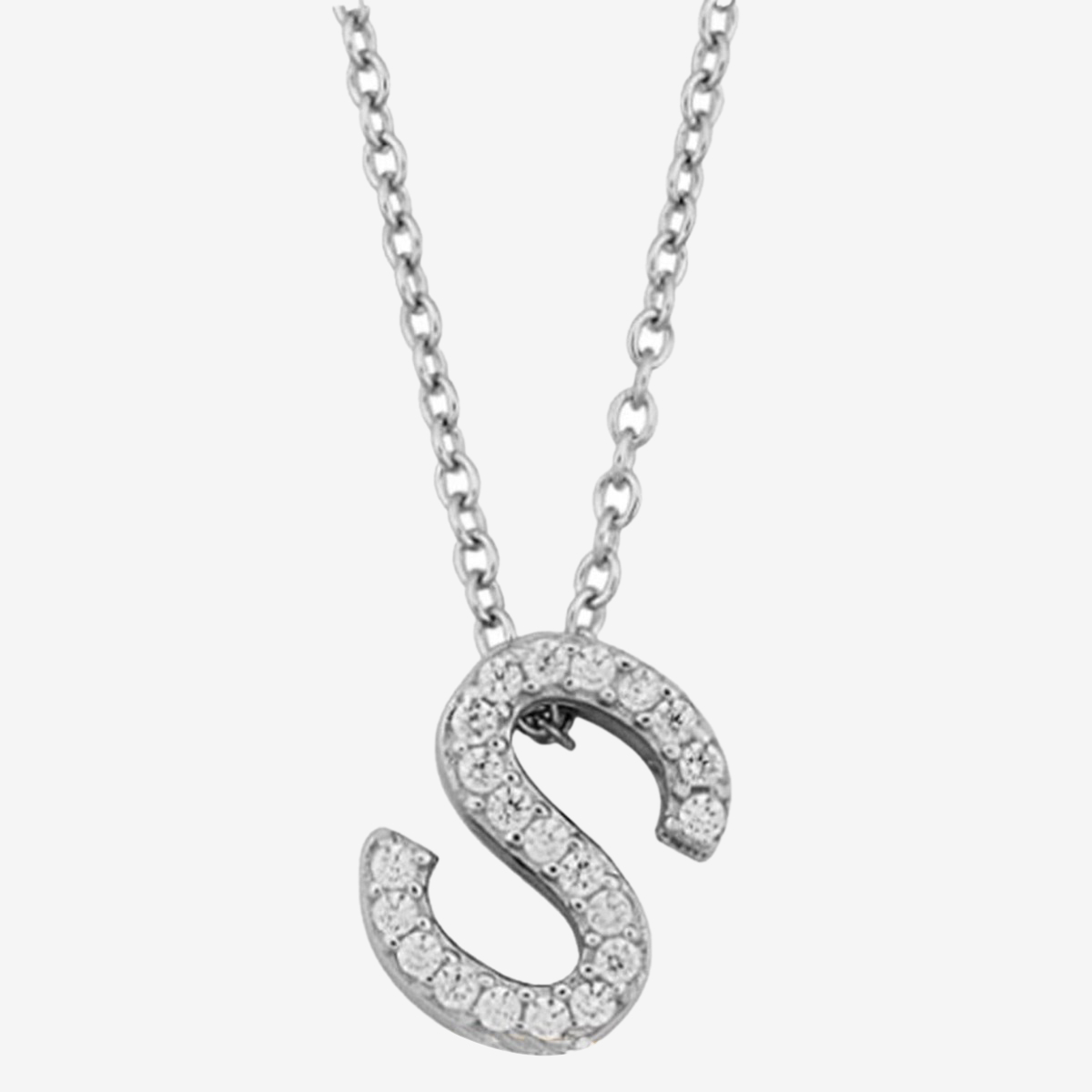 Silver Stainless Steel Alphabet Necklace/Locket/Pendants for Girls ...