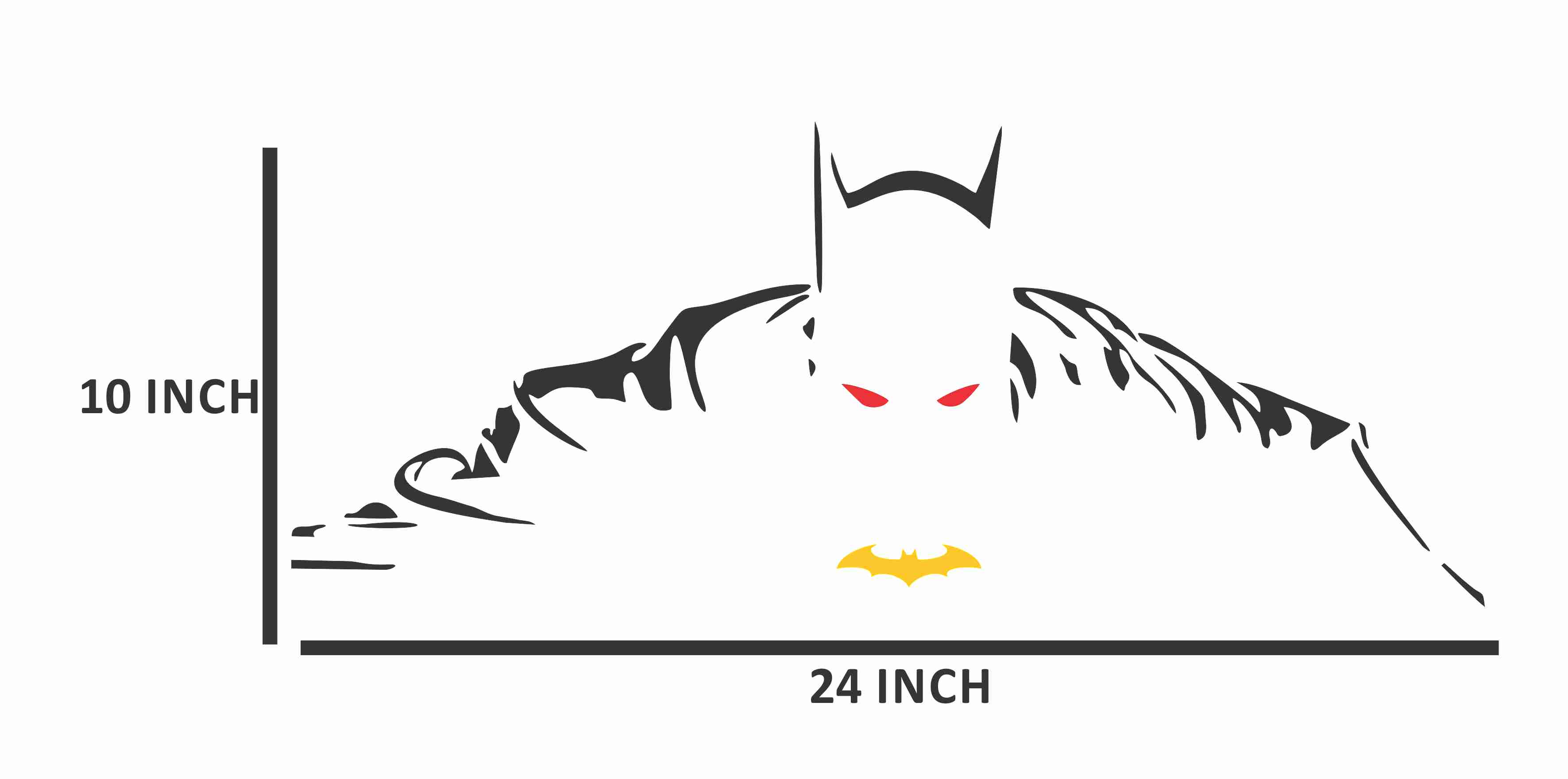 Big Batman Car Sticker (White and Yellow) Auto Vinyl DIY Decal Automobile  Sport Styling Decoration Car Tuning Accessories, Auto Decoration: Buy  Online at Best Prices in Pakistan 