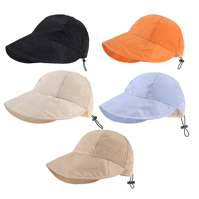 Foldable Wide Brim Sun Hat Drawstring Adjustable Caps for Men Women Beach  Hats Summer Quick-drying Visors Fisherman Cap