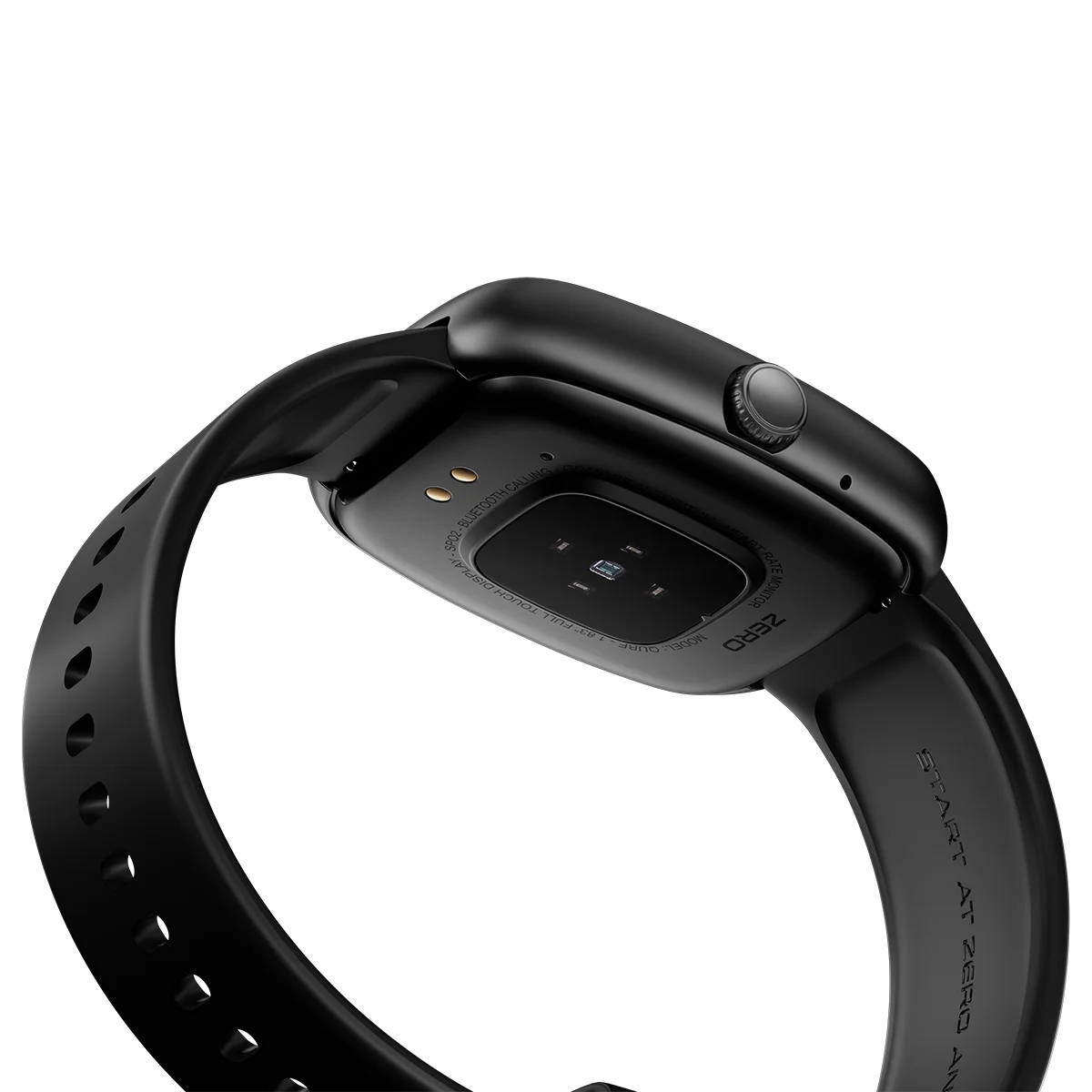 Zero® Qube Smartwatch 1.83 Inch Fluid Display | Swift UI Smart Watch | Bluetooth Fitness Tracker | Health Monitoring Smartwatch | Sports Modes | Smart Notifications | Custom Watch Faces | Android & iOS Compatible | 1 Year Warranty