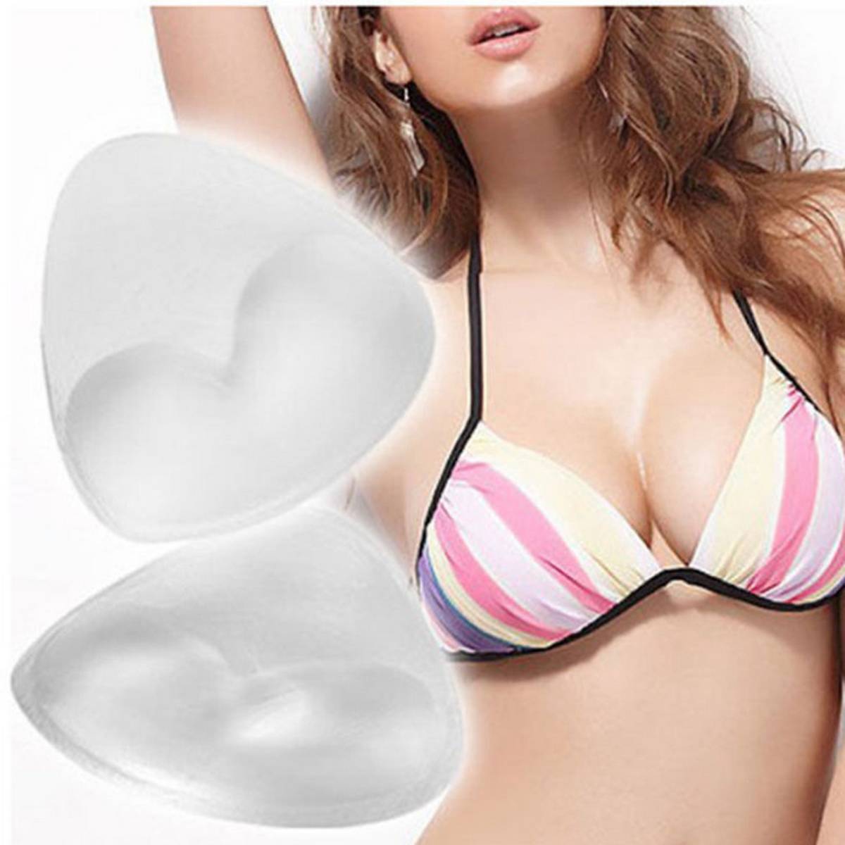 Silicone Gel Bra Breast Enhancers Push Up Pads Bikini Swimsuit Fillets  Inserts