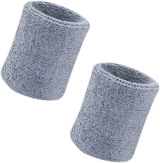 Sweat Bands Wristbands 2Pcs Sweatband Elastic Cotton Wrist Bands Sweat Wristbands Sweatbands for Men & Women Sport Wrist Bands for Sports Running Gym (3.15 x 3.15inch)