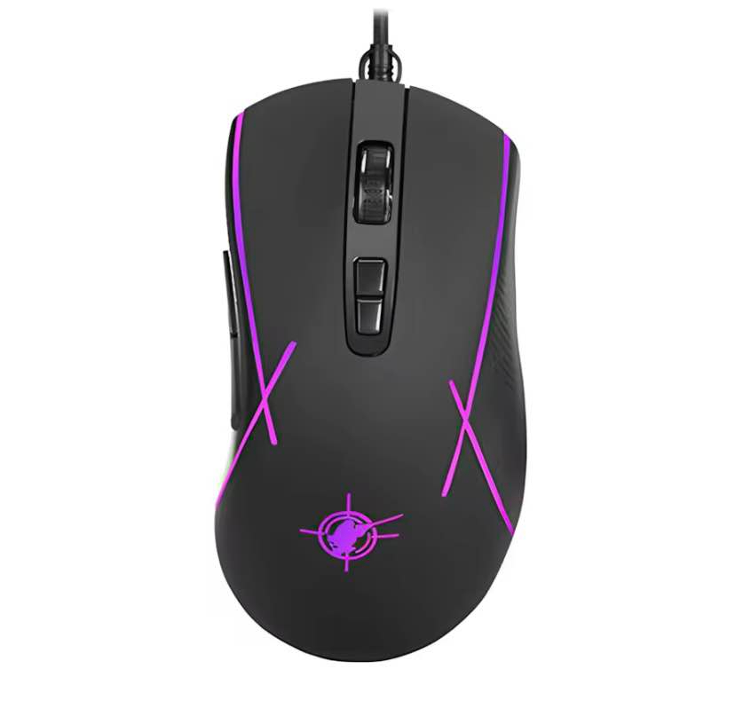 PRO Gaming Mouse RGB with 3200dpi - Breathing LED USB Wired Optical Computer Mouse with 6 Buttons & Braided Wire including Side Buttons laptop, PC, Gaming & Office Use by FunBug