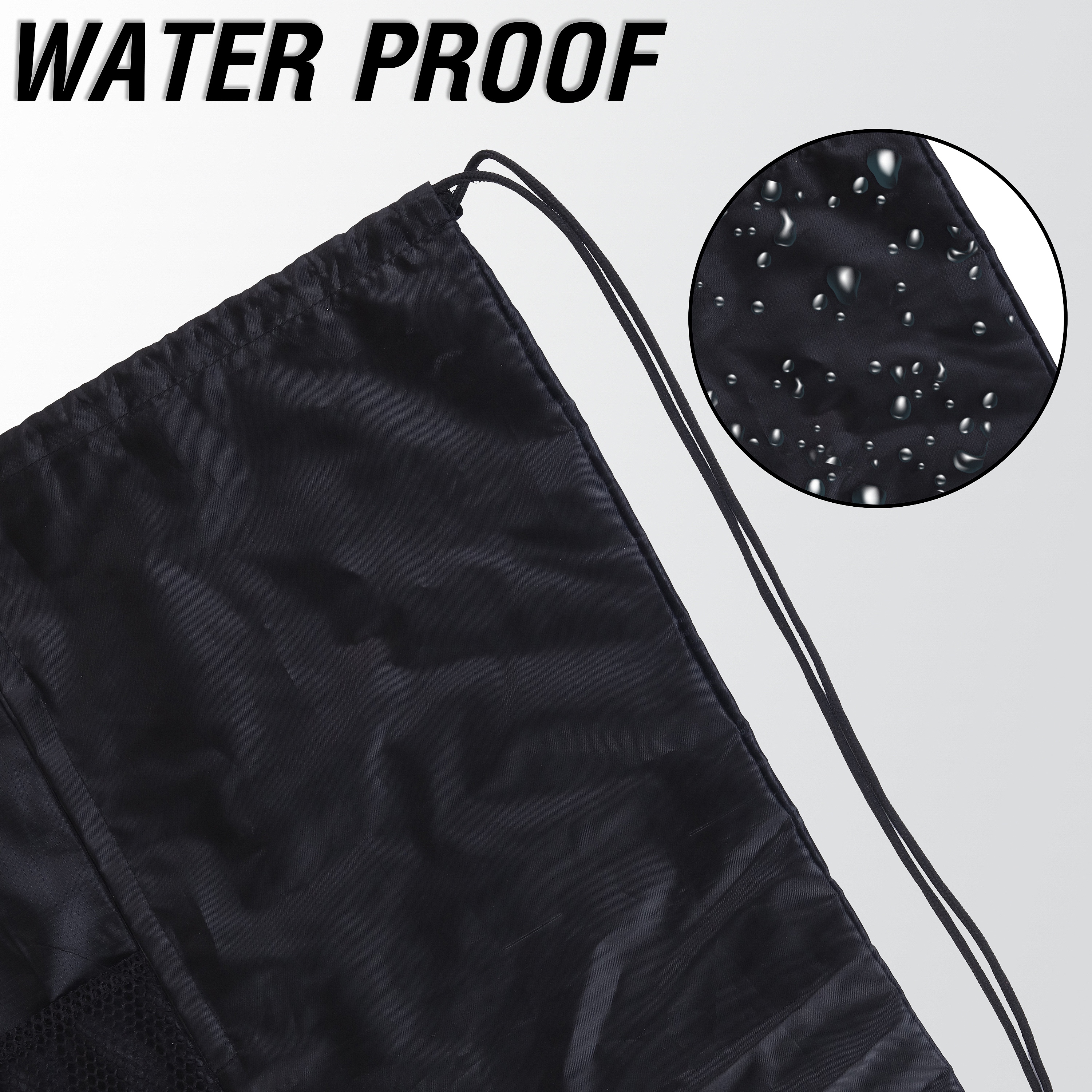 Drawstring Bags White Swim Sport Sack PE Bags Water Proof Drawstring Gym Bags for Kids Adults with Outside Zipper and Mesh Pocket String Swimming Sports Bag for School, Sports, Swimming, Gym, Travel  The Anatomy of the Drawstring Bag  The M