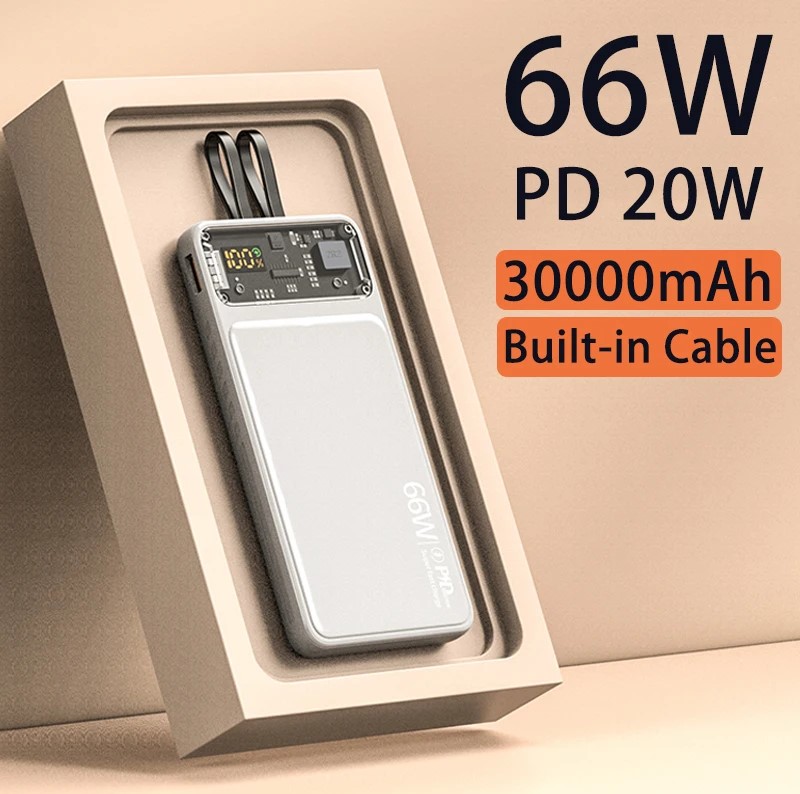 66w Super Fast Charger Mobile Power Bank 20000mah Battery LCD Dispaly PD  Fast | Daraz.pk