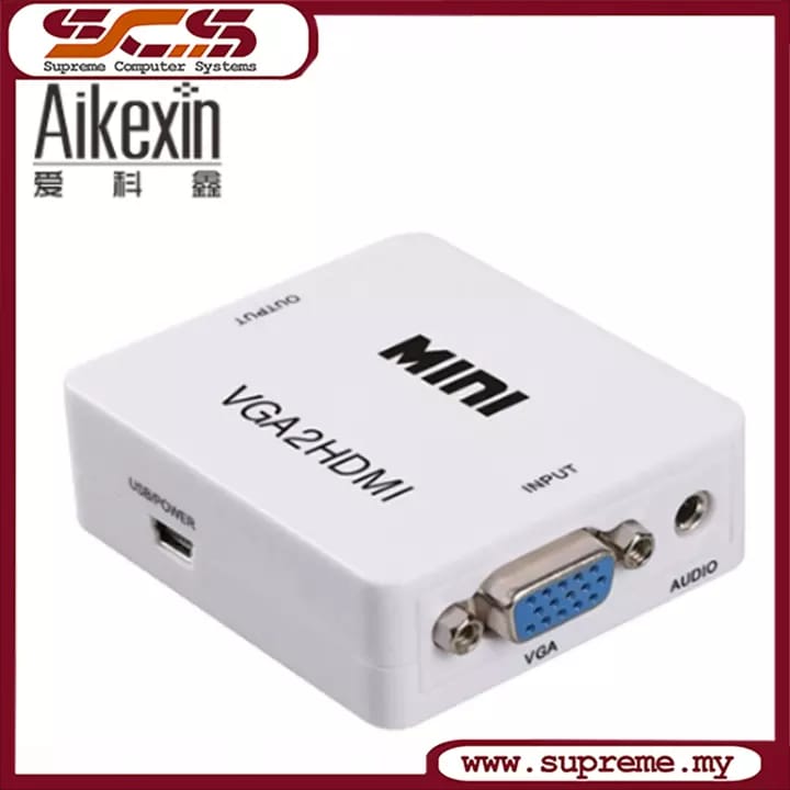 VGA to HDMI,1080P Mini VGA to HDMI Audio Video Converter VGA2HDMI
