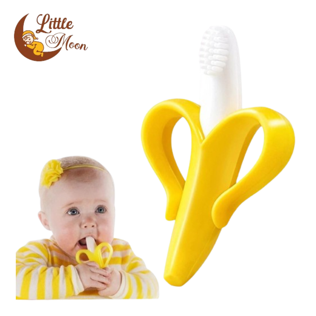 Baby Teether Toys BPA Banana Teething Ring Silicone Chew Dental Care Toothbrush Nursing Beads Gift For Infant