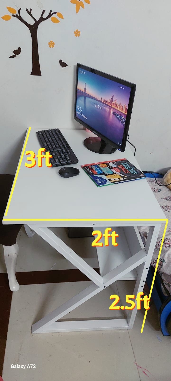 Gaming Table and Office working Table, Study Table, Writing Table, Laptop Table, Computer Table, Metal powder coating iron frame, best suited for Home Office and Living Room Furniture,
