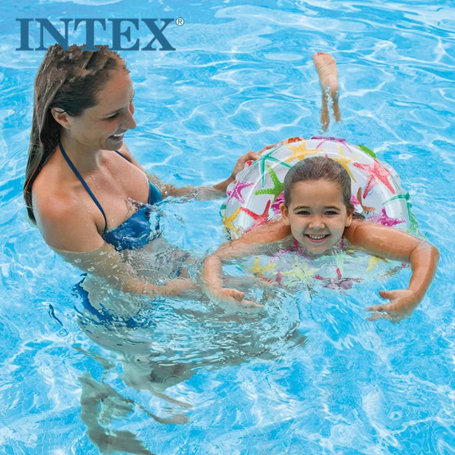 Intex 59230 / 59241 Recreation 20/24 Inch Lively Print Swim Ring Summer Fun Float Inflatable For Kids Baby Swimming Pool Ring Tube 3+ year age