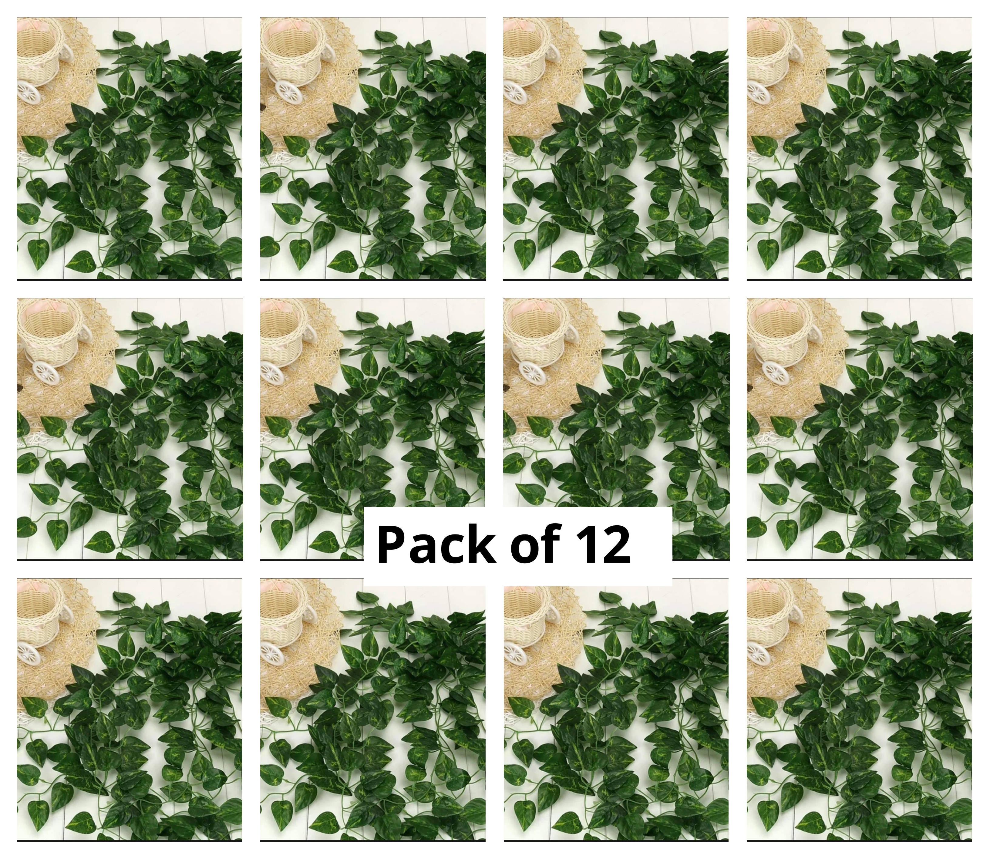 7 Feet Long Artificial Money Plant Leaf Bail Garland For Home, Office, Room Decoration