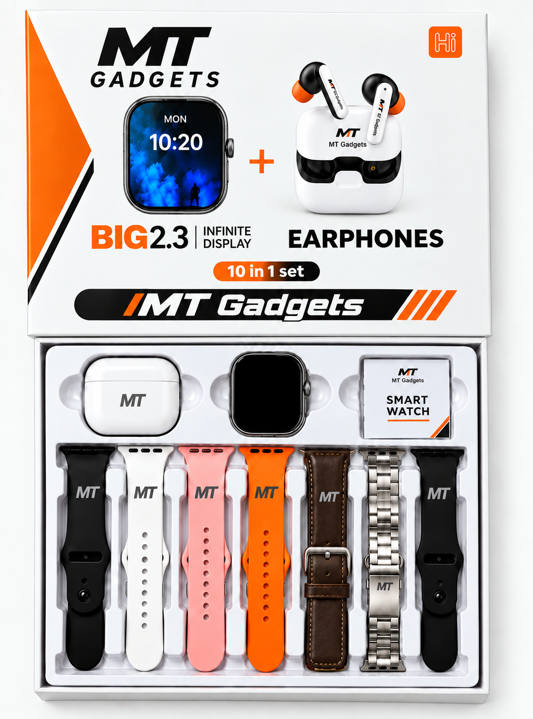 MT Smart watch Y80 Smart Watch 2.02 inch high-definition large screen high configuration version+8 strap combination+case