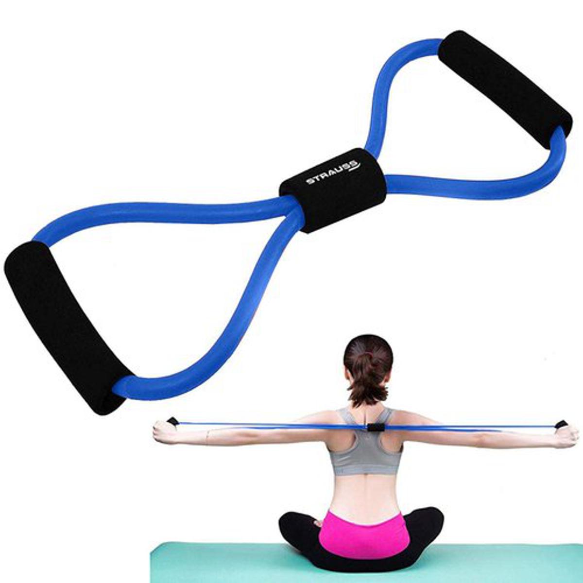 Yoga Gym Fitness Resistance Chest Expander Rope Workout Muscle Fitness Resistance Tube Muscle Rope Rubber Elastic Bands for Sports Exercise for Men and Women Tool for Home Workout, Yoga, Arms Pull Up Strength Training
