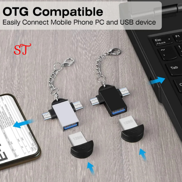 OTG 3.0 Adapter (2 in 1) USB 3.0, Micro USB, USB C